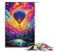Rompecabezas de 1000 Piezas para Adultos diseño de Globo aerostático de fantasía Colorido y Hermoso decoración de Escritorio 1000 Piezas (38 x 26 cm)