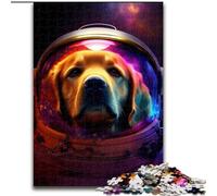 Rompecabezas de 1000 Piezas para Adultos,diseño de Golden Retriever Espacial de Madera, decoración para el hogar 50x75cm,Ideal para Adolescentes