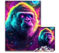 Rompecabezas de 1000 Piezas para Adultos, diseño de Gorila galáctico, Juego Interactivo Familiar, Apto para Mayores de 14 años, 50x75cm/19,68x29,52 Pulgadas.