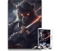 Rompecabezas de 1000 Piezas para Adultos, diseño de Gorila, samurái, Guerrero, Animal, Educativo, Divertido, Juego de Actividades de Aprendizaje, Cualquier ocasión, tamaño 50x75cm