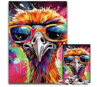 Rompecabezas de 1000 Piezas para Adultos, diseño de Grafiti de Pug, Rompecabezas de Madera, Juego Interactivo Familiar, Regalo Artesanal con Ilustraciones Coloridas, 50x75cm/19,68x29,52 Pulgadas