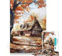 Rompecabezas de 1000 Piezas para Adultos,diseño de Granja otoñal,Corte preciso,decoración,Juego Divertido para concentrarse,Tiempo Libre,Regalo de cumpleaños o para Aficionados (38x52cm)