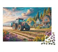 Rompecabezas de 1000 Piezas para Adultos, diseño de Granja Rural de cartón Premium sin Polvo, Ideal para aliviar el estrés, Arte enmarcable, Ocio en Grupo, 52 x 38 cm (1000 Piezas)