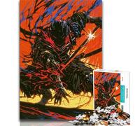 Rompecabezas de 1000 Piezas para Adultos diseño de Guerrero Ninja de fantasía para Adolescentes Ideal para aliviar el estrés para Pasar el rato en casa con Papá Noel 26x38cm