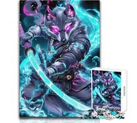 Rompecabezas de 1000 Piezas para Adultos, diseño de Guerrero samurái Lobo, decoración del hogar, Juego Educativo, Regalo de cumpleaños (tamaño 38x26cm)