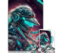 Rompecabezas de 1000 Piezas para Adultos, diseño de Guerreros de neón, Ideal para Juegos educativos, decoración del hogar y decoración de Escritorio (tamaño 75x50cm)