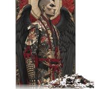 Rompecabezas de 1000 Piezas para Adultos, diseño de Guerreros míticos, ángeles samuráis, Rompecabezas de Madera, Juguete Educativo para aliviar el estrés (75 x 50 cm)