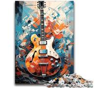 Rompecabezas de 1000 Piezas para Adultos, diseño de Guitarra eléctrica Inferno, decoración, Juego de ingenio, Regalo para Mujeres y Hombres, 38x52cm