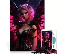 Rompecabezas de 1000 Piezas para Adultos,diseño de Hadas Negras,decoración Elegante y Funcional,Juego cognitivo Divertido,Juego de la Paz,Actividad de cumpleaños 38x52cm