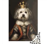 Rompecabezas de 1000 Piezas para Adultos, diseño de Havanese The King, de Madera, Ideal para decoración del hogar (75 x 50 cm)
