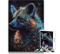 Rompecabezas de 1000 Piezas para Adultos, diseño de hiena, Animales Salvajes, Ideal para familias, Regalo Divertido para Mayores de 14 años (tamaño 38x52cm)