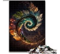 Rompecabezas de 1000 Piezas para Adultos, diseño de Hoja Espiral cósmica, Ideal para familias, Regalo de decoración, Juego Familiar (tamaño 50x75cm)