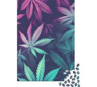 Rompecabezas de 1000 Piezas para Adultos, diseño de Hojas de Palma, Cuadrado, Ideal para decoración del hogar Medidas: 38 x 26 cm.