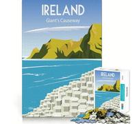 Rompecabezas de 1000 Piezas para Adultos,diseño de Irlanda,Corte Suave,Arte,Actividad Cerebral Inteligente,Tiempo de Ocio,diversión,decoración navideña,Regalo (38x52cm)