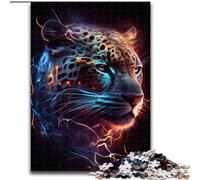 Rompecabezas de 1000 Piezas para Adultos,diseño de Jaguar con truenos crepitantes,Hecho de Madera Padres,Parejas y Amigos Mayores de 14 años 50x75cm Ideal para cumpleaños