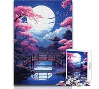 Rompecabezas de 1000 Piezas para Adultos, diseño de jardín japonés, Estilo Zen, Pixel Art, desafiante, Juguetes, Regalo de cumpleaños para Mujeres, tamaño 38x52cm