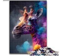 Rompecabezas de 1000 Piezas para Adultos, diseño de Jirafa y Nebulosa de cartulina 38x26cm, Ideal para una Noche de Juegos en Familia, Ideal para Decorar