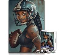 Rompecabezas de 1000 Piezas para Adultos, diseño de Jugador de fútbol Americano, Juego Educativo para familias, Regalos para Amigos Secretos, tamaño 50x75cm