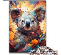 Rompecabezas de 1000 Piezas para Adultos, diseño de Koala de Madera, Ideal para Colorear, Ideal para Ocasiones Especiales, 50x75cm, Ideal para cumpleaños, Fiestas y Ocasiones Especiales