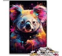 Rompecabezas de 1000 Piezas para Adultos, diseño de Koala de Madera, Ideal para Colorear, Ideal para Ocasiones Especiales, 50x75cm, Ideal para cumpleaños, Fiestas y Ocasiones Especiales