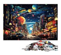 Rompecabezas de 1000 Piezas para Adultos diseño de la Ciudad de Tokio Japón de Noche cumpleaños Arte de Pared 1000 Piezas (38 x 26 cm)
