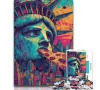 Rompecabezas de 1000 Piezas para Adultos, diseño de la Estatua de la Libertad, Estilo Pop Art, para Adolescentes, Juegos educativos clásicos, Hermosa decoración, 50x75cm