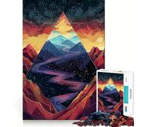 Rompecabezas de 1000 Piezas para Adultos, diseño de La Grieta del Crepúsculo, Corte preciso, Arte, Juego Creativo para ejercitar la Mente, Juego de Ocio, Divertido, Regalo de cumpleaños (38x26cm)