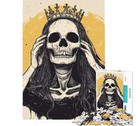 Rompecabezas de 1000 Piezas para Adultos diseño de la Reina Esqueleto Juego de ingenio Corte de precisión Regalo de cumpleaños (tamaño 38x52cm)