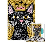 Rompecabezas de 1000 Piezas para Adultos diseño de la Reina Gata Ideal para Adolescentes Diseño de Corte de precisión Entrena tu Cerebro y Tus Manos Juguete Educativo 38x26cm