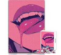 Rompecabezas de 1000 Piezas para Adultos, diseño de Labios de Vampiro, Juego Educativo, Carrera de Velocidad Manual, Regalo de cumpleaños, tamaño 50x75cm