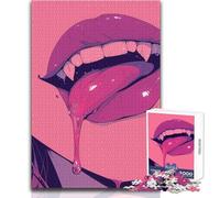 Rompecabezas de 1000 Piezas para Adultos, diseño de Labios de Vampiro, Juguetes educativos, decoración del hogar, Regalo de cumpleaños, tamaño 38x52cm