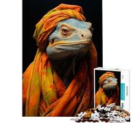 Rompecabezas de 1000 Piezas para Adultos diseño de Lagarto Oriental Ideal para Relajarse Aprender y divertirse Mujeres (tamaño 50x75cm)