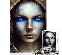 Rompecabezas de 1000 Piezas para Adultos diseño de Lágrimas Azules de la desesperación Ideal para decoración del hogar Regalos Juegos educativos interesantes para Reducir el estrés 38x52cm
