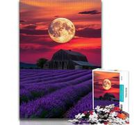 Rompecabezas de 1000 Piezas para Adultos diseño de Lavanda bajo la Luna Ideal para Adolescentes Ideal para Pasar el rato y aliviar el estrés con Papá Noel 75x50cm