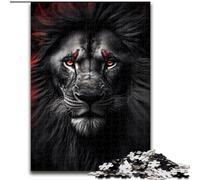 Rompecabezas de 1000 Piezas para Adultos, diseño de león Salvaje y Enojado, Ideal para Adolescentes, Ideal para una Noche de Juegos en Familia (tamaño: 26x38cm)