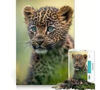 Rompecabezas de 1000 Piezas para Adultos,diseño de Leopardo bebé,Bordes Finos,Ideal para Manualidades,diversión,relajación,Regalo de cumpleaños o para Aficionados (38x26cm)