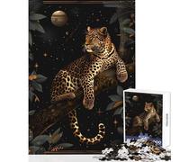 Rompecabezas de 1000 Piezas para Adultos diseño de Leopardo Cartas del Tarot Juguetes para decoración del hogar Regalos geniales Juegos relajantes desafiantes para completar tamaño 50x75cm