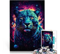 Rompecabezas de 1000 piezas para adultos, diseño de leopardo, corte de precisión, 50 x 70 cm, con póster y hoja de preguntas y respuestas surtidos para los 14 años y más
