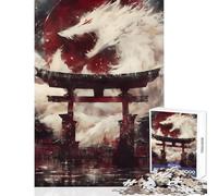 Rompecabezas de 1000 Piezas para Adultos diseño de Lobo Blanco Puerta Espiritual Juguetes de decoración para el hogar Regalos geniales y Juegos relajantes desafiantes para completar tamaño 38x26cm