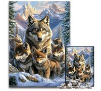 Rompecabezas de 1000 Piezas para Adultos, diseño de Lobo de Nieve, de Madera, fomentar el Amor en Pareja, para Mayores de 14 años, 50x75cm