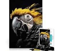 Rompecabezas de 1000 Piezas para Adultos,diseño de Loro Negro y Amarillo,con Bordes definidos,Juego de ingenio,Regalo Ideal para Pasar un rato Agradable y Disfrutar de la Navidad (38x52cm)