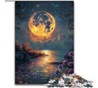 Rompecabezas de 1000 Piezas para Adultos,diseño de Luna de Colores de Madera,Ideal como regaloy Año Nuevo,Ideal para Regalar en Vacaciones,Ideal para una Divertida Noche de Juegos en Familia