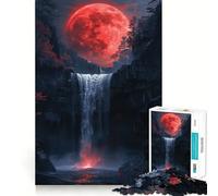 Rompecabezas de 1000 Piezas para Adultos,diseño de Luna de Sangre roja,decoración Limpia y Funcional,Ideal para ejercitar la Mente,Pasar un rato Agradable y Disfrutar de Momentos Festivos 50x75cm
