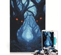 Rompecabezas de 1000 Piezas para Adultos, diseño de Madera Oscura y Maldita, Juego práctico, Actividades Divertidas para Hacer en casa, Hermoso diseño 38x26cm
