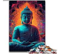 Rompecabezas de 1000 Piezas para Adultos, diseño de Mandala psicodélico de Buda, de Madera, Ideal para Halloween, Navidad y cumpleaños, 1000 Piezas(50x75cm)