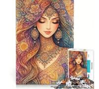 Rompecabezas de 1000 Piezas para Adultos diseño de Mandalas Juguetes antiestrés desafío exigente colección de Artistas Bellas Artes 38x26cm