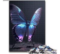 Rompecabezas de 1000 Piezas para Adultos, diseño de Mariposa Rosa y Morada de Madera, Ideal como decoración artística o Regalo de cumpleaños, 50x75cm, Ideal para Juegos interactivos Familiares