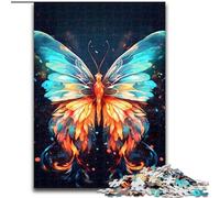 Rompecabezas de 1000 Piezas para Adultos,diseño de Mariposa y Fuego de Madera,Ideal como regaloy Año Nuevo,Ideal para Regalar en Vacaciones,Ideal para una Divertida Noche de Juegos en Familia