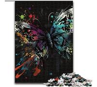 Rompecabezas de 1000 Piezas para Adultos,diseño de Mariposas,de cartón. Un Rompecabezas desafiante para Hacer tú Mismo,Ideal para los Amantes de la Naturaleza Relajarse 26x38cm