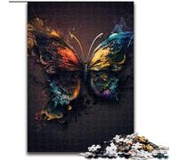 Rompecabezas de 1000 Piezas para Adultos, diseño de Mariposas de Colores, de Madera, Ideal como decoración o Regalo de cumpleaños, 50x75cm, Ideal para cumpleaños, Vacaciones, Navidad y Halloween